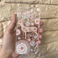 Чехол накладка на iPhone 6/6s с оленем и цветами