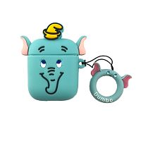 Чехол для AirPods/AirPods 2 silicone case 3D series Dumbo blue