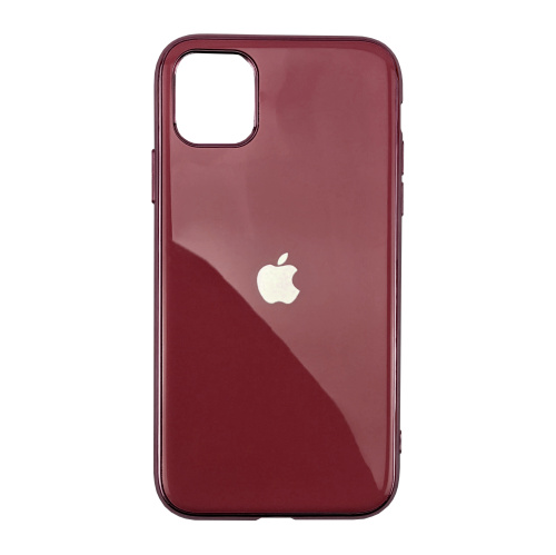 Чохол накладка xCase на iPhone 11 Pro Glass Silicone Case Logo red - UkrApple