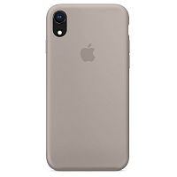 Чехол накладка xCase для iPhone XR Silicone Case Full светло-серый