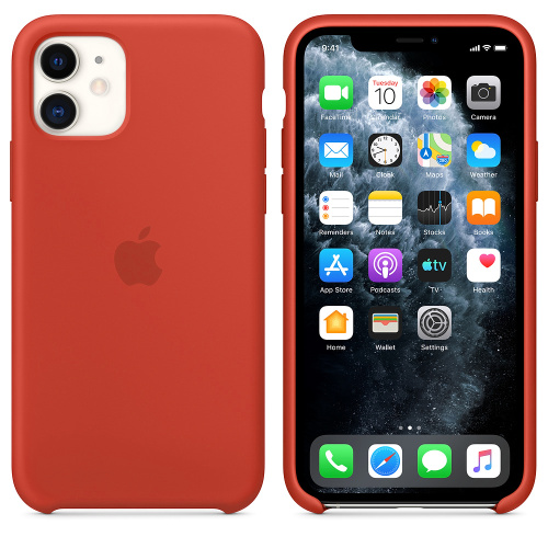 Чохол накладка xCase для iPhone 12 Pro Max Silicone Case помаранчевий: фото 2 - UkrApple