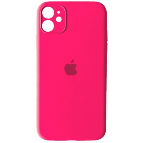 Чохол накладка xCase для iPhone 12 Silicone Case Full Camera Electric Pink - UkrApple