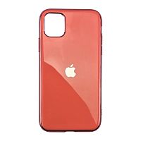 Чохол накладка xCase на iPhone 11 Pro Max Glass Silicone Case Logo orange