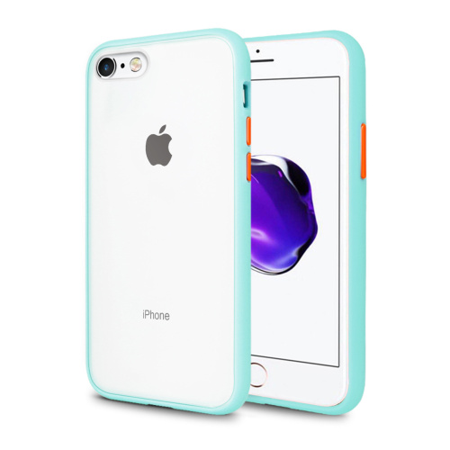 Чехол накладка xCase для iPhone 7/8/SE 2020 Gingle series light blue orange - UkrApple