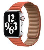 Ремінець для Apple Watch 42/44/45/49 mm Leather Link orange