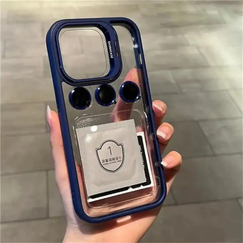Чохол iPhone 15 Pro Crystal Stand Camera dark blue  - UkrApple