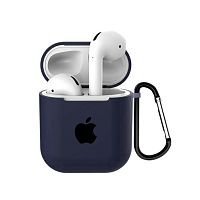 Чехол для AirPods/AirPods 2 silicone case with Apple Midnight blue