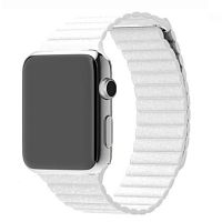Ремінець xCase для Apple watch 42/44/45/49 mm Leather Loop White