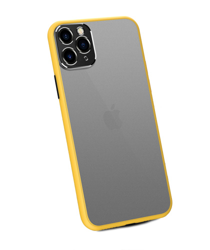 Чохол накладка xCase для iPhone 11 Pro Max Matt Case Camera Lens Yellow black - UkrApple