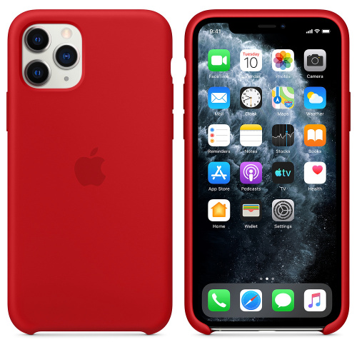 Чохол накладка xCase для iPhone 11 Pro Max Silicone Case Red: фото 2 - UkrApple