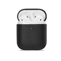 Чехол для AirPods/AirPods 2 Leather case Black