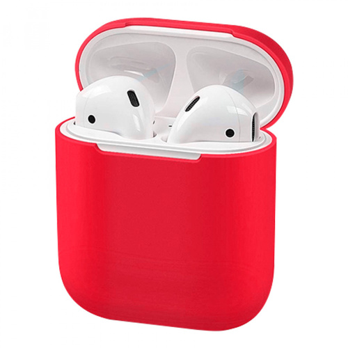 Чохол для AirPods silicone slim case red raspberry - UkrApple
