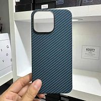Чохол iPhone 15 Pro Max Kevlar case copy with MagSafe blue 