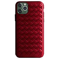 Чохол накладка xCase для iPhone 11 Pro Max Sheep Leather Case Weaving Red