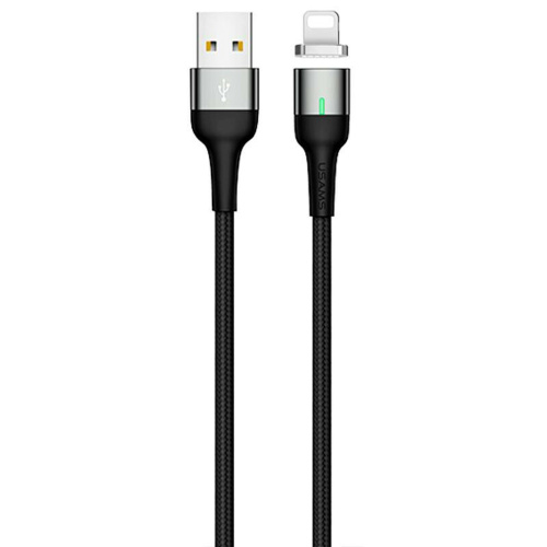 USB кабель Lightning 100cm Usams Magnetic U28 silver  - UkrApple