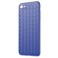 Чехол накладка xCase на iPhone 7/8/SE 2020 Weaving Case синий