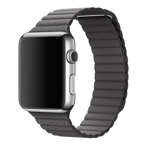Ремінець xCase для Apple watch 42/44/45/49 mm Leather Loop Charcoal Gray - UkrApple