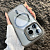 Чохол iPhone 15 Pro Max Crystal Case with MagSafe Mirror gray  - UkrApple