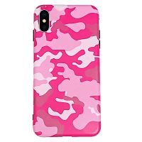Чехол накладка xCase на iPhone XR Pink Camouflage case