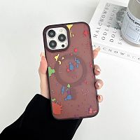 Чохол iPhone 15 Pro Blot with MagSafe wine red