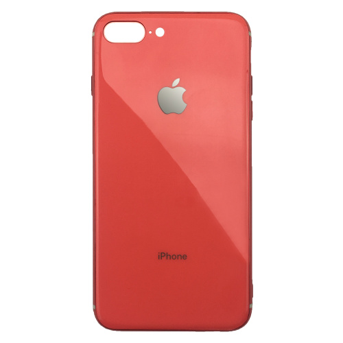 Чехол накладка xCase на iPhone 7 Plus/8 Plus Glass Silicone Case Logo orange - UkrApple
