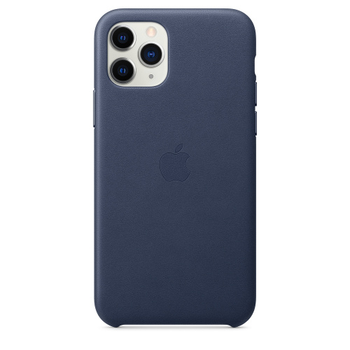 Чохол накладка на iPhone 11 Pro Leather Case midnight blue - UkrApple