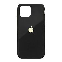 Чохол накладка xCase на iPhone 11 Pro Max Glass Case Logo Metallic black