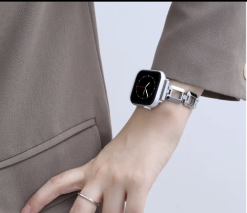 Ремінець для Apple Watch 42/44/45/49 mm Fashion coarse weaving silver: фото 4 - UkrApple