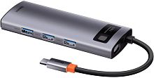 Перехідник Baseus Metal Gleam 5-in-1 Multifunctional ( HDMI+USB3.0*3+PD) gray