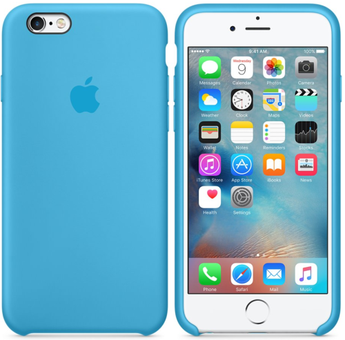 Чехол накладка xCase на iPhone 6/6s Silicone Case голубой: фото 2 - UkrApple
