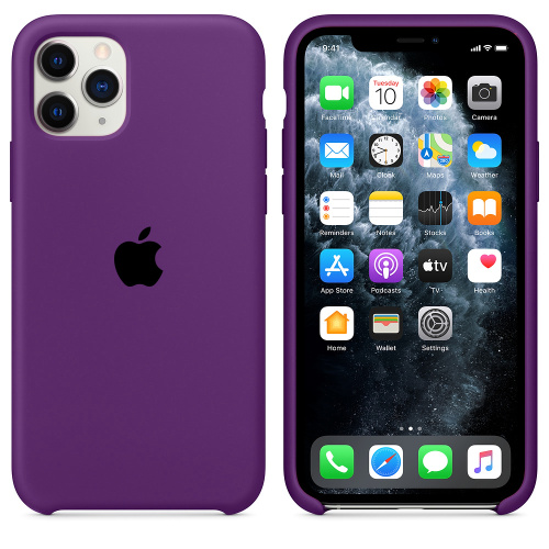 Чохол накладка xCase для iPhone 11 Pro Max Silicone Case purple: фото 2 - UkrApple