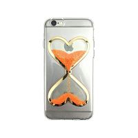 Чехол накладка xCase на iPhone 6/6s песочные часы оранжевые