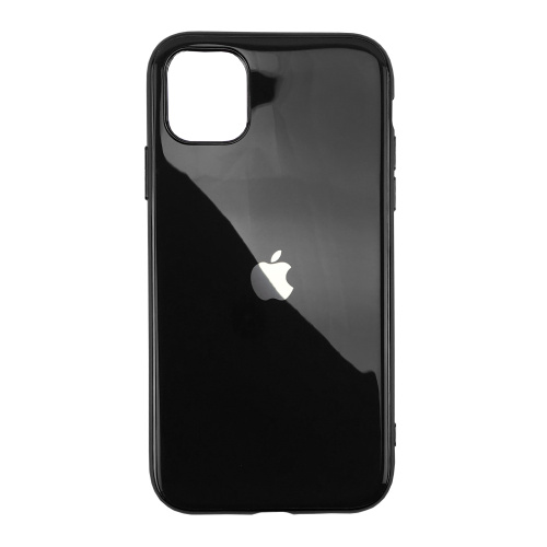 Чохол накладка xCase на iPhone 11 Pro Max Glass Silicone Case Logo black - UkrApple