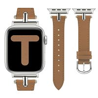 Ремінець для Apple Watch 42/44/45/49 mm Leather brown