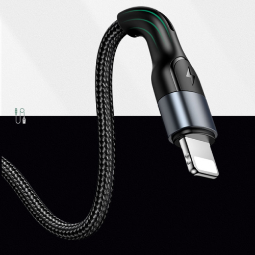 USB кабель Lightning 100cm Usams U55 2A black: фото 3 - UkrApple