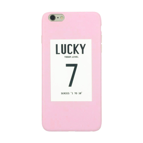 Чехол накладка на iPhone 6/6s Lucky розовый, плотный силикон - UkrApple