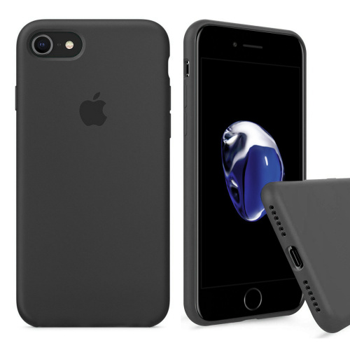 Чехол накладка xCase для iPhone 7/8/SE 2020 Silicone Case Full темно-серый - UkrApple