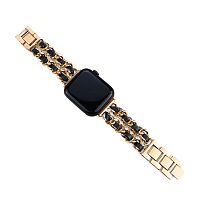 Ремінець xCase для Apple watch 38/40/41 mm Chanell gold black