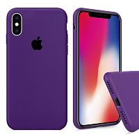 Чехол накладка xCase для iPhone X/XS Silicone Case Full light purple