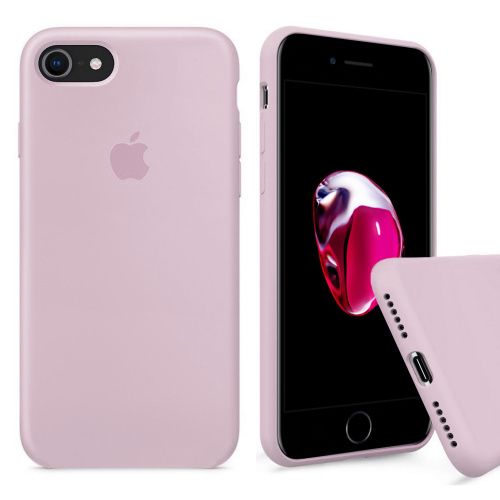 Чехол накладка xCase для iPhone 7/8/SE 2020 Silicone Case Full бледно-розовый - UkrApple