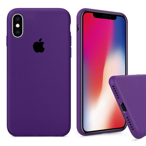 Чехол накладка xCase для iPhone X/XS Silicone Case Full light purple - UkrApple