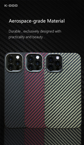 Чохол для iPhone 13 Pro Max K-DOO Kevlar case Black: фото 14 - UkrApple