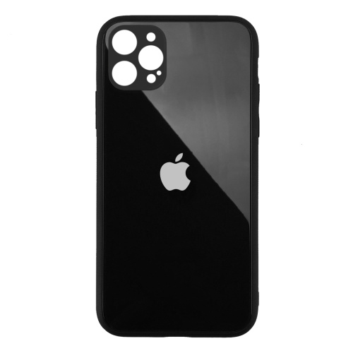 Чохол для iPhone 12 Pro Max Glass Pastel Full Camera Black - UkrApple