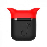 Чохол для AirPods silicone case Devil black red