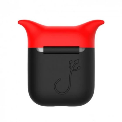 Чохол для AirPods silicone case Devil black red - UkrApple