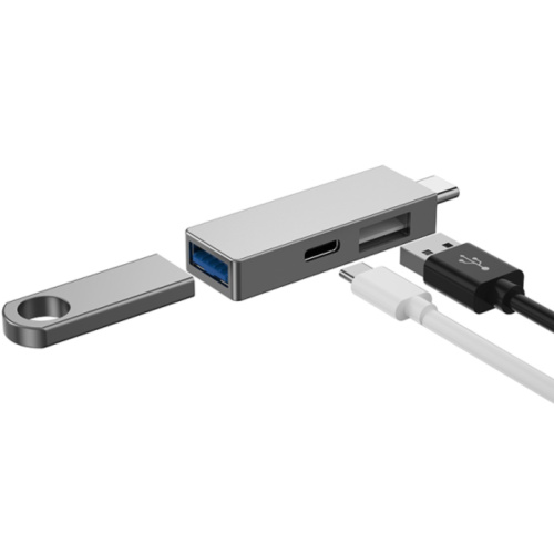 Перехідник adapter USB-C Hub Wiwu T02 Pro silver - UkrApple