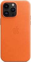 Чохол iPhone 14 Pro Max Leather Case with MagSafe A orange