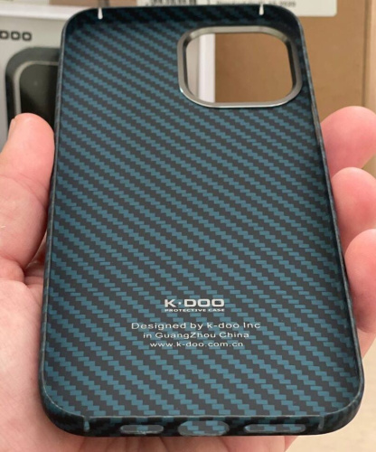 Чохол для iPhone 13 Pro K-DOO Kevlar case Blue: фото 3 - UkrApple