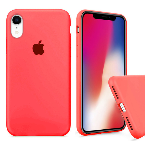 Чехол накладка xCase для iPhone XR Silicone Case Full ярко-розовый - UkrApple