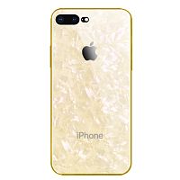 Чехол накладка xCase на iPhone 7 Plus/8 Plus Glass Marble Case gold